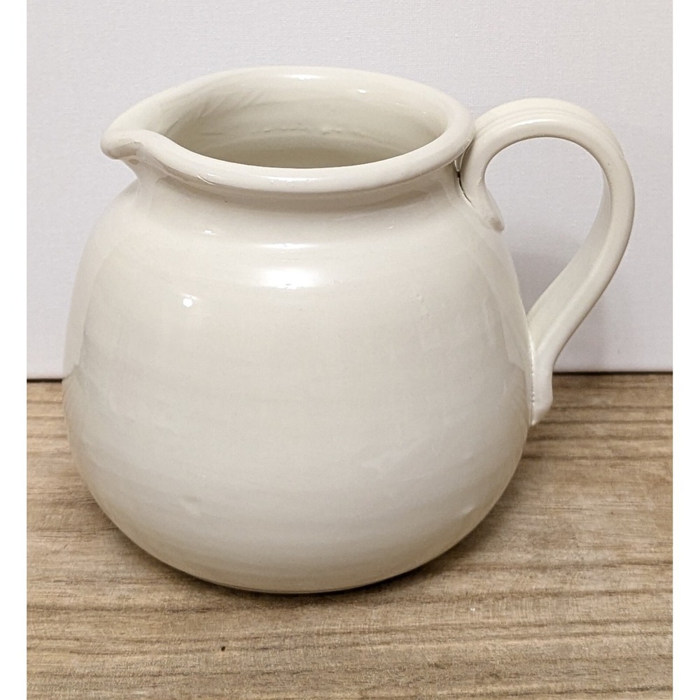 Bath & Body Works At Home Ceramic Pitcher  Farmhouse Decor Creamy White ITALY